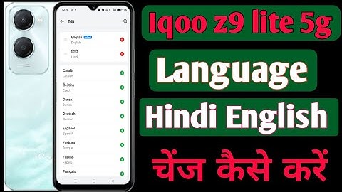 Iqoo z9 lite 5g me language change kaise kare/how to change language in settings iqoo z9 lite 5g