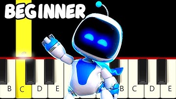 Astro Bot Playroom Theme - Fast and Slow Piano Tutorial - Beginner
