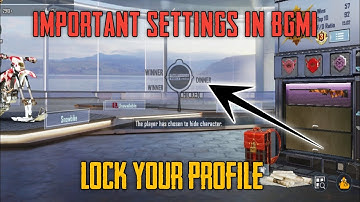 lock your profile in BGMI | hide charector in BGMI | hide kd in pubg | hide kd in BGMI
