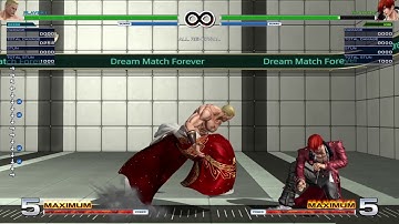 KOFXIV Geese HKD Meaty CD Option Select against corner Rolls
