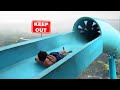 he went down the SCARIEST water slide..