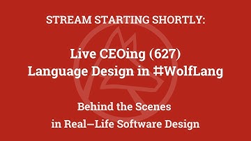 Live CEOing Ep 627: Language Design in Wolfram Language [Audio, ClearAll, and More]