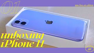 Purple iPhone11 Unboxing (new box set) | แกะกล่องใหม่ไอโฟน11 สีม่วง! 💜✨ #everythingwithpiengpor