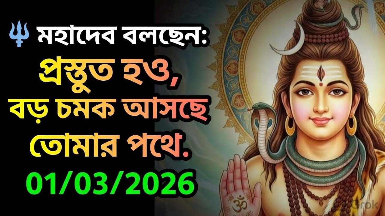 ৮৮৮ 🕉️🔱 মহাদেব বলছেন: প্রস্তুত হও, বড় চমক আসছে তোমার পথে....!#shivshakti