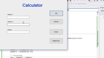 Visual Basic introduction - Creating a Calculator