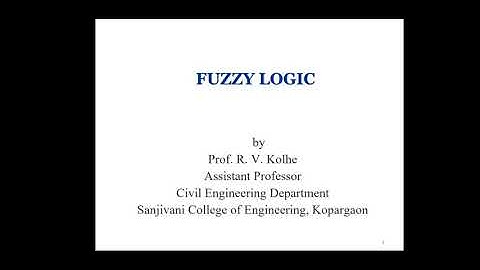 UNIT VI : FUZZY LOGIC (Lecture 1)