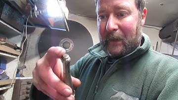 Macdonald Armouries - Peening the tang on a 1st pattern FS Fighting Knife.