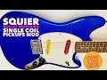 Squier Bullet Mustang modded single coil pickups demo: updated tone check