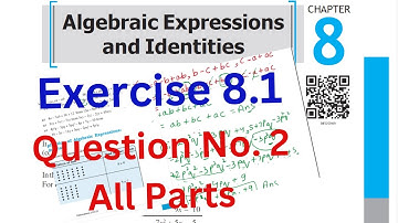 Exercise 8.1 | Question no 2 | Algebraic Expressions & Identities- Ch 8- g