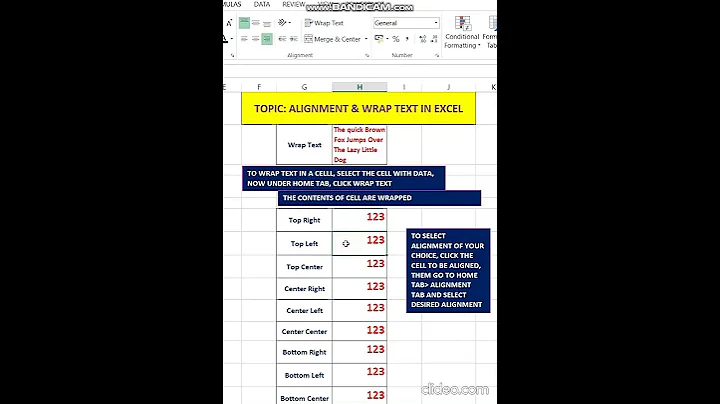 How to ALIGN and WRAP TEXT IN EXCEL#Shorts