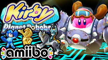 Kirby Planet Robobot PART 17 - 3DS Gameplay Walkthrough World 6 Gold Mario Wolf Link Mega Man amiibo