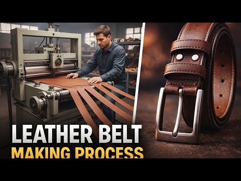 Inside a Leather Belt Factory | Full Leather Belt Making Process - YouTube