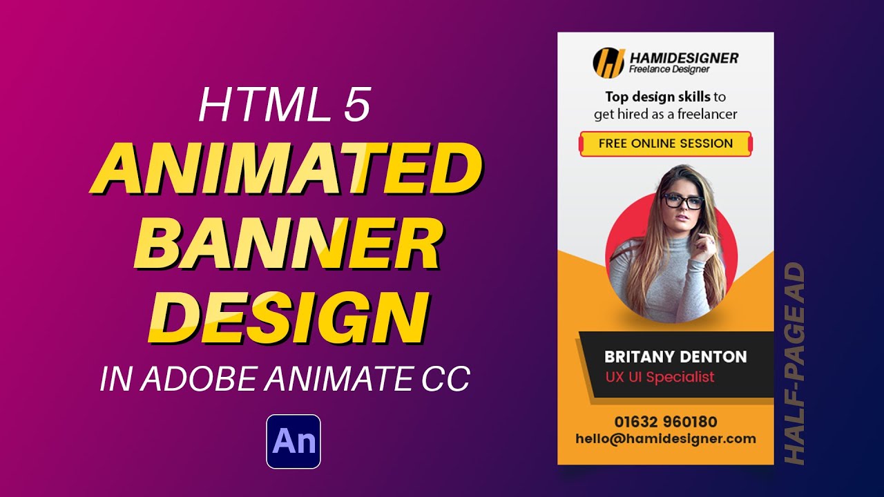 HTML5 Animated banner design in Adobe Animate CC | Beginners Tutorials -  YouTube