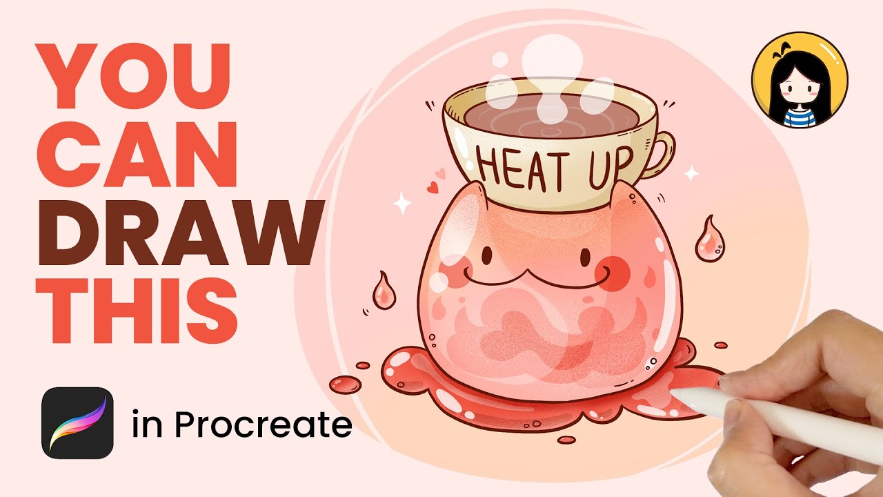 How to Draw a Cute Fire Slime in Procreate | Easy Tutorial for ...