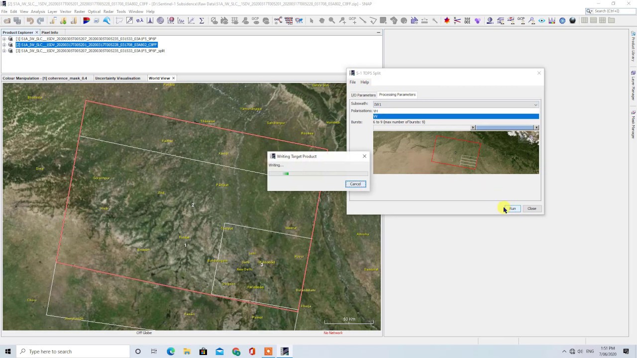 Apply TOPSAR Split to Sentinel 1 Data in SNAP Desktop - YouTube