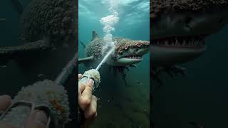removing wart like ocean parasites from shark skin #barnacleremoval #shark #sharkteeth #sharkday