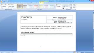 How to write a resume   CV with Microsoft Word screenshot 2