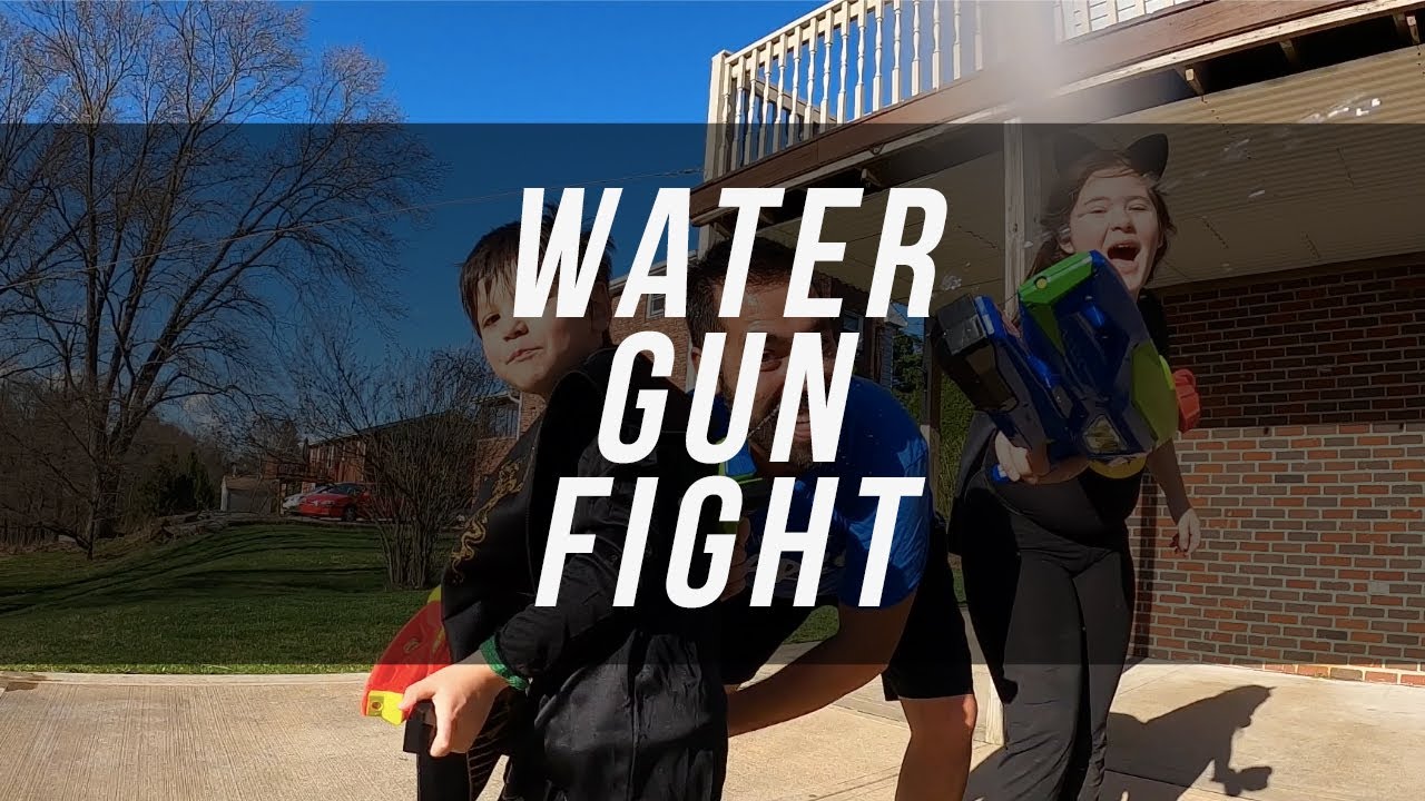 Epic Water Gun Fight YouTube