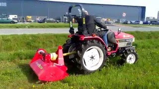 Yanmar F-210 + kosiarka bijakowa EFGC105 - Koszenie - Usługi - Rzeszów - www.traktor.com.pl