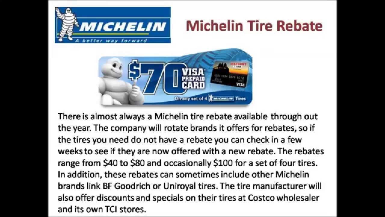 Michelin tire rebate video YouTube
