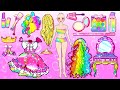 [🐾paper diy🐾] Good vs Bad Barbie Girl New Hair Costumes | Rapunzel Compilation 놀이 종이
