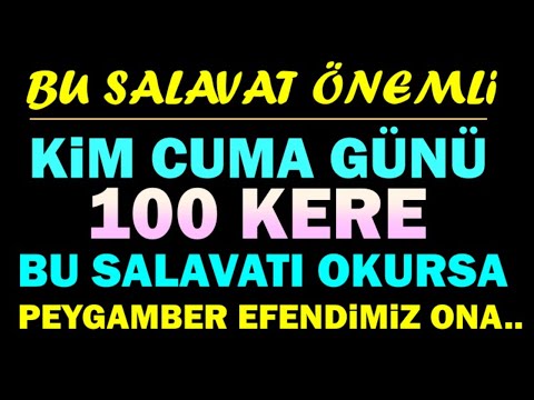 Cuma Günü içinde 100 kere Okunursa,Peygamber Efendimiz Onun İçin Meleklere Şöyle Buyurur..