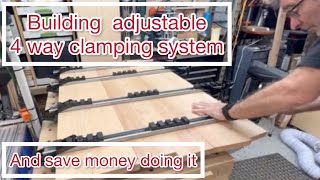 Unbelievable Clamping System: Build an Adjustable 4 Way Clamp System for any size glue ups