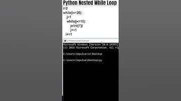 Python Nested While Loop #pythonprogramming #pythontutorial #forloop #looping