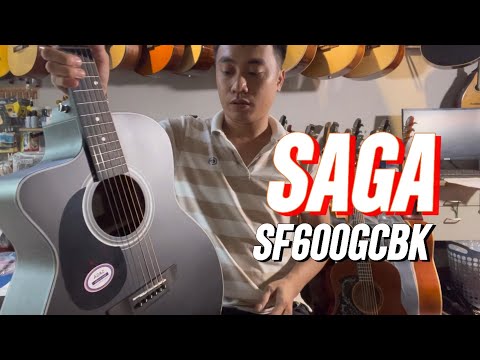 Review nhanh đàn Guitar Acoustic Saga SF600BK
