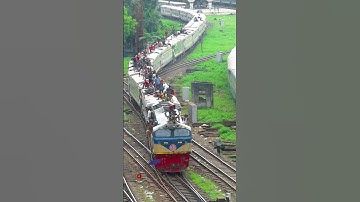 No Space Left! 🚂 Bangladeshi Train Packed with Passengers | Shocking Railway Scene