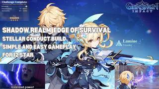 【Genshin】Shadow realm edge of survival guide, stellar conduct build easy and simple 12 star strats