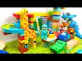 Satisfying Building Block Coaster Marbles Run Race ASMR | Hypnotic Marble Run Sound Therapy