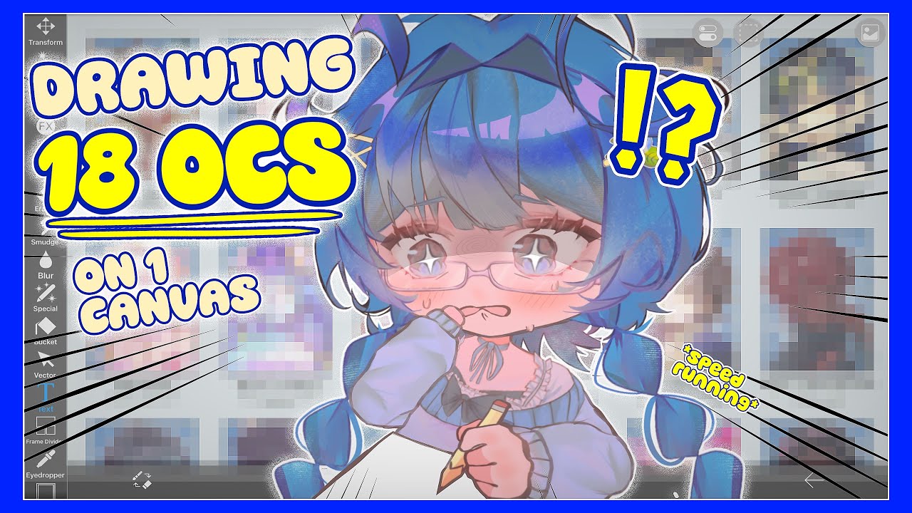 DRAWING 18 OCS in ONE CANVAS // #ibispaintx