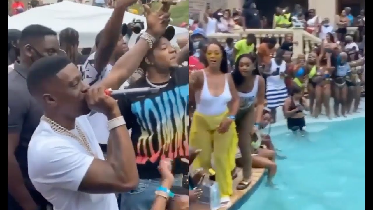 Boosie Throws A Quarantine Pool Party At His ATL Mansion! Tons Of Women