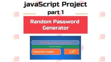 Random Password Generator project in javaScript || javaScript tutorial in Hindi || part #1