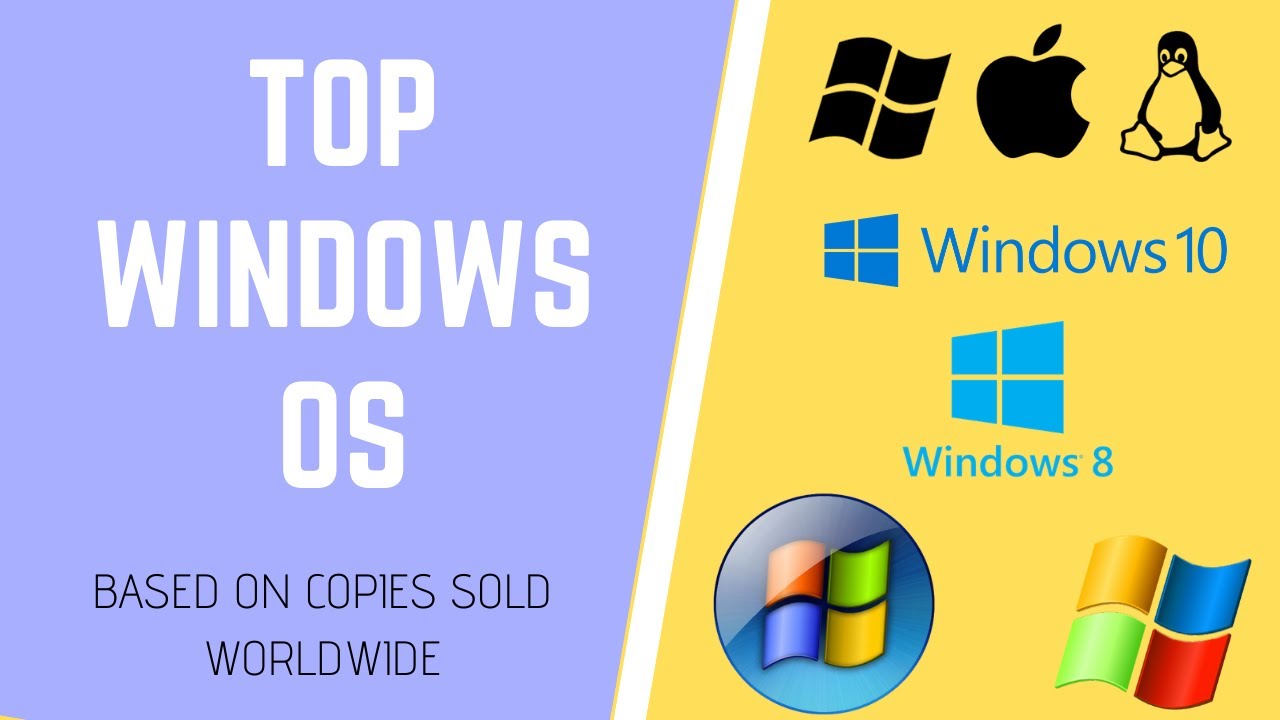 TOP OS for PC | Best Windows Operating System of All time | Copies sold ...