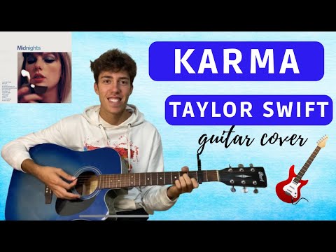 Taylor Swift - Karma (EASY guitar cover with tabs|chords) 🎶🎸❤️