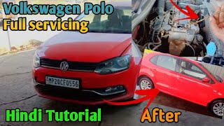 Volkswagen Polo Full Servicing 🔥Hindi Tutorial 😎 #volkswagen #service #viral #videos