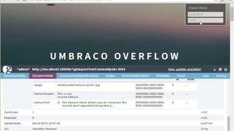 Chrome Glimpse Extensions for umbraco 7