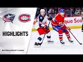 NHL Highlights | Blue Jackets @ Canadiens 11/12/19