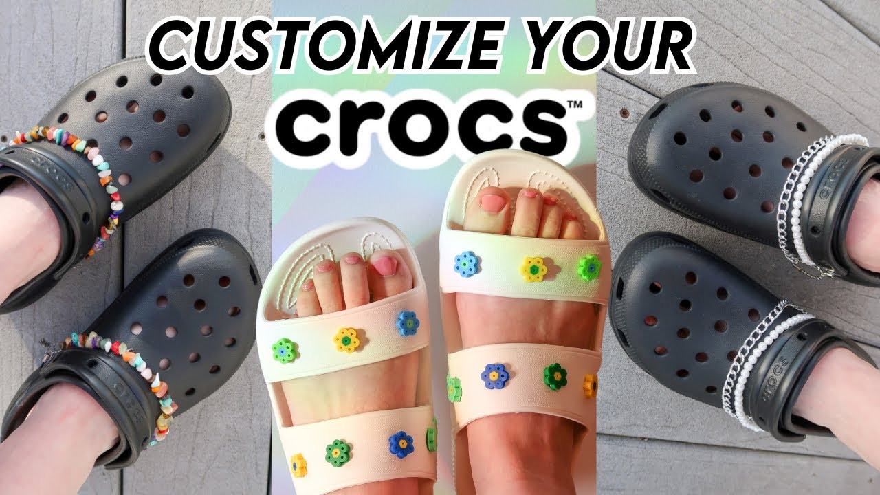 How to customize your Crocs! REMOVABLE chains + easy DIY Jibbitz 
