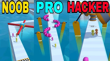 NOOB vs PRO vs HACKER ||FUN RACE 3D|| (FORT)All Levels Gameplay Androidios (Level   13 - 15 )