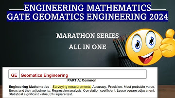 COMPLETE ENGINEERING MATHEMATICS | GATE GEOMATICS ENGINEERING 2024 | MARATHON SERIES #gategeomatics