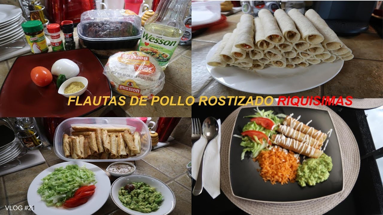 FLAUTAS DE POLLO ROSTIZADO RIQUISIMAS YouTube
