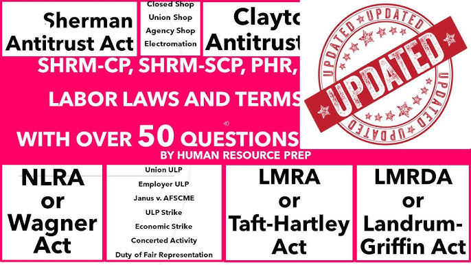 Labor Laws and Terms (ANIMATED). PHR, SPHR, SHRM-CP, SHRM-SCP