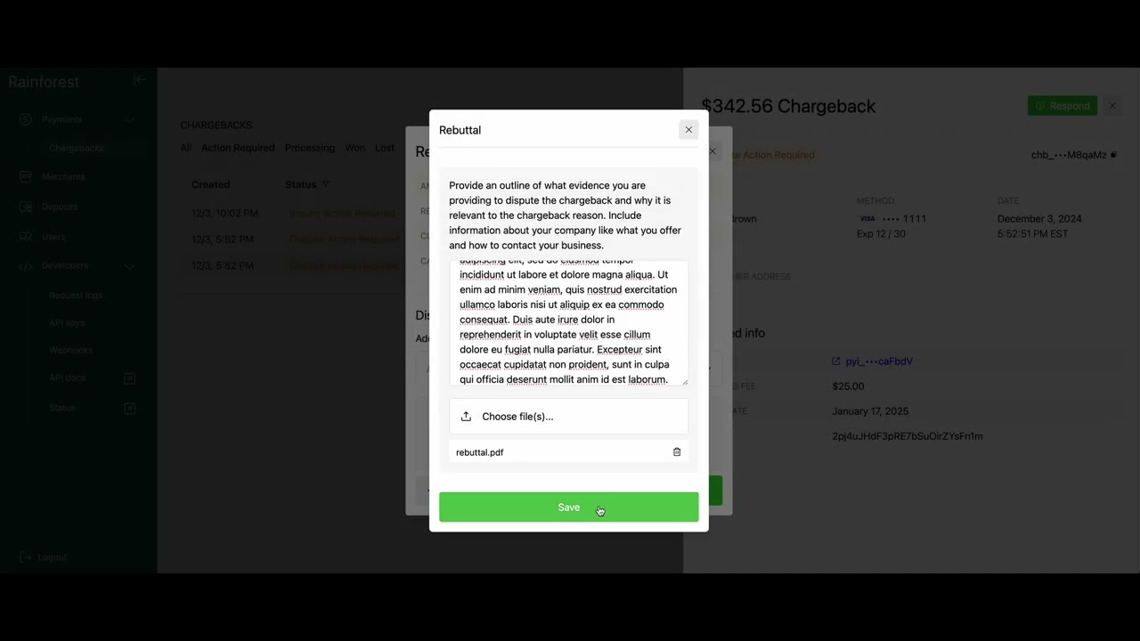 Take control of chargebacks with the embeddable chargeback management component