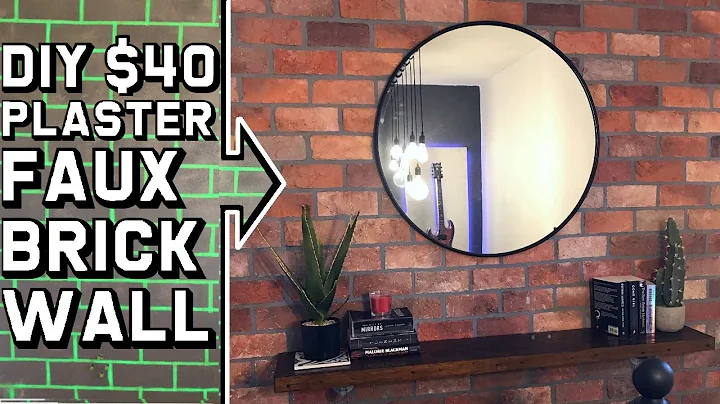 DIY Faux Plaster Brick Wall for $40