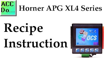 Horner XL4 PLC Recipe Instruction