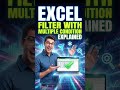 Excel FILTER Function: Multiple Conditions 🤯||Day 07