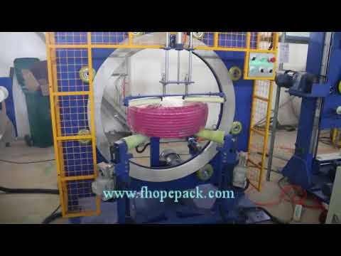 Pipe coil stretch wrap machine by film